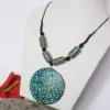Handcrafted Turquoise Pendant Necklace | Blue Color