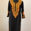 Black Summer Cool Aari Work Kurta