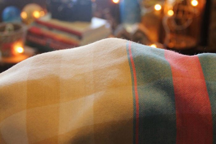 Multicolor Pure Handwoven Pashmina Check Shawl - Image 2