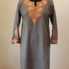 Dark Grey Summer Cool Tilla Work Kurta
