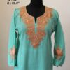 Turquoise Summer Cool Tilla Work Kurta