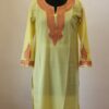Yellow Summer Cool Tilla Work Kurta