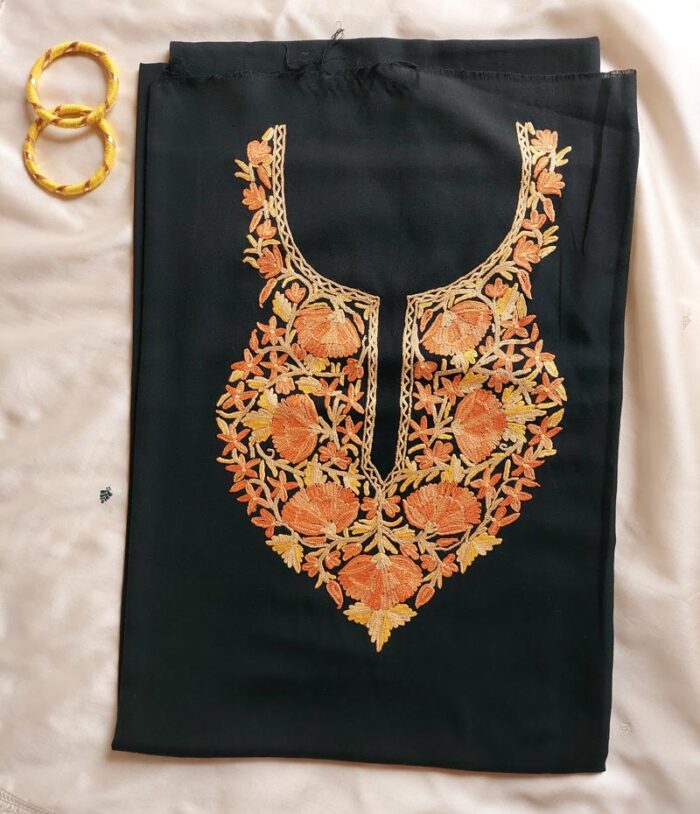 Black Summer Cool Aari Embroidery Suit