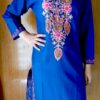 Blue Summer Cool Floral Aari Work Kurta