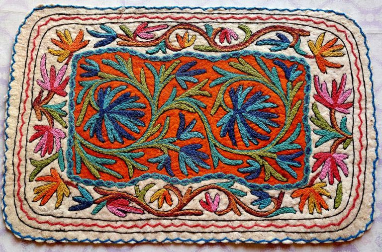 Boni Pun Handmade Aari Embroidered Namda
