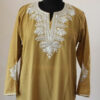 Light  Brown Summer Cool Dual Tilla Work Kurta