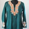 Dark Green Shimmer Silk Tilla Work Kurta