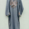 Grey Cotton Tilla Work Kurta