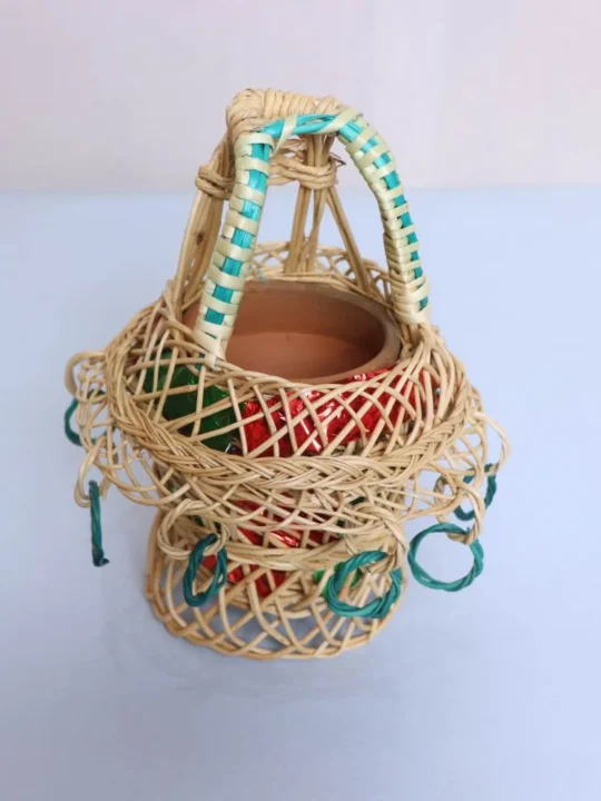 Small Decorative Kashmiri Kangri With Hangings