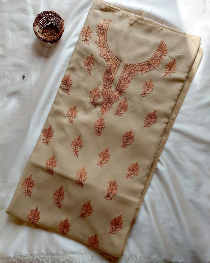 Brown Summer Cool All Over Aari Embroidery Suit