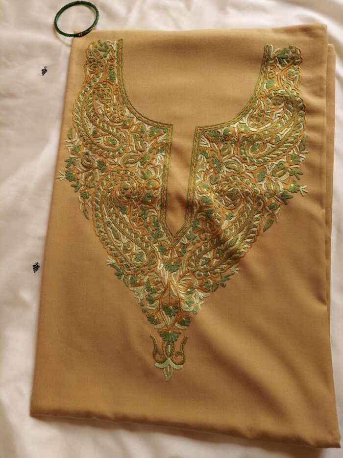 Brown Summer Cool Aari Embroidery Suit