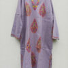 Light Purple Pure Wool Pheran With Hand Aari Embroidery