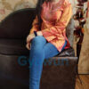 Orange Silk Aari Work Kurti