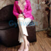 Rose Pink Silk Aari Work Kurti