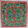 Square Double Work Handmade Aari Embroidered Namda