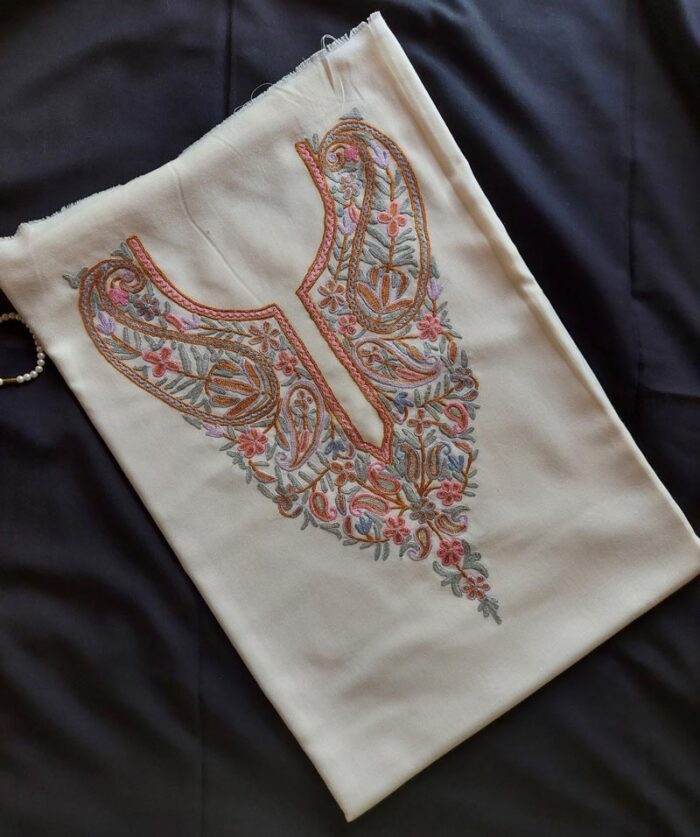 White Summer Cool Intricate Aari Embroidery Suit