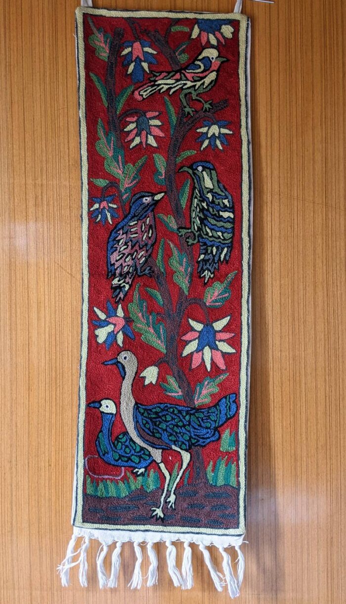 Maroon Exotic Embroidered Chainstitch Wall hanging - Image 2