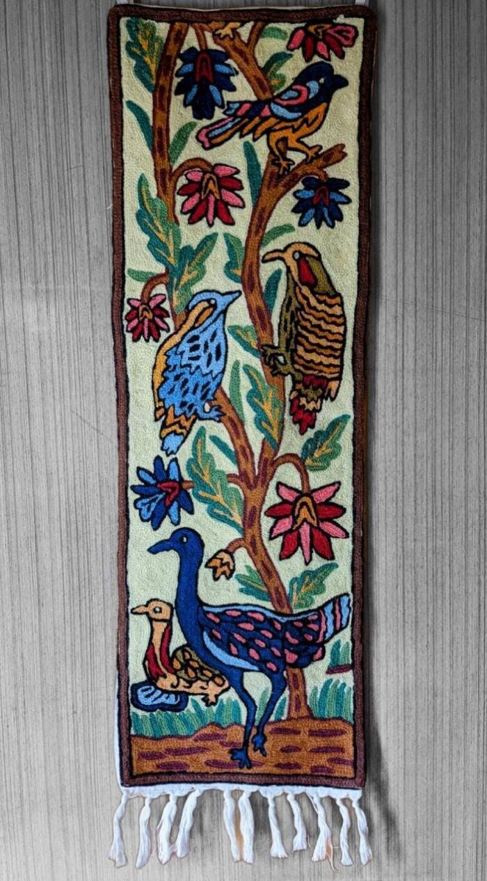 Exotic Embroidered Chainstitch Wall Hanging - Image 3