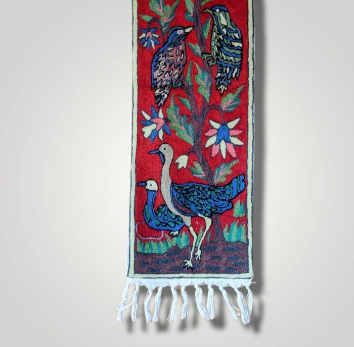 Maroon Exotic Embroidered Chainstitch Wall hanging