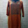 Cotton Silk Kurta in Hand Sozni Embroidery