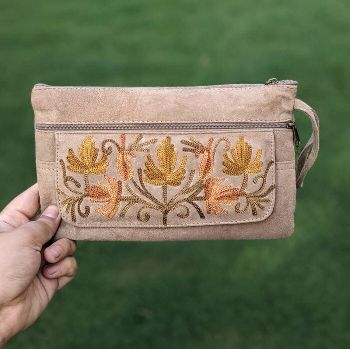 Sandrift Bag With Aari Embroidery