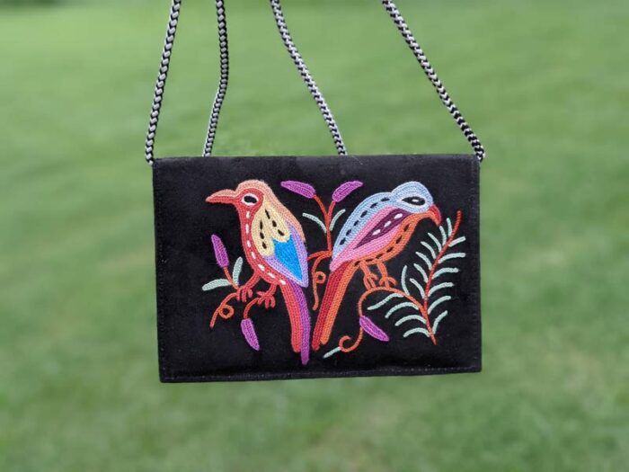 Birds Sling Bag With Handwork