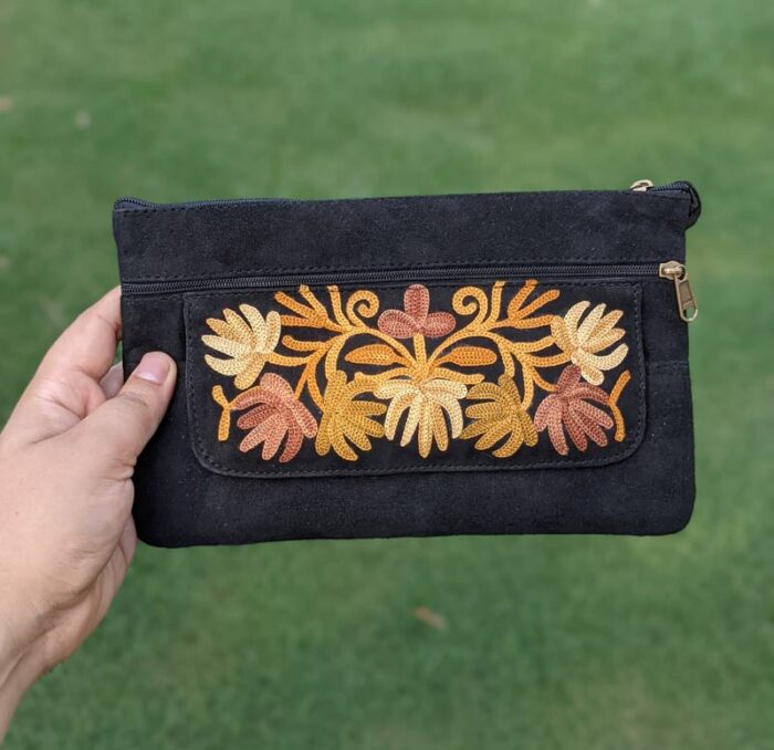 Black Bag With Aari Embroidery