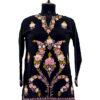 Black Floral Aari Work Summer Cool Kurti