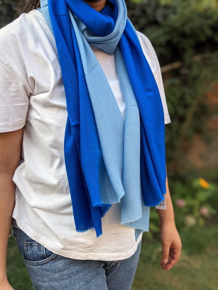 Blue Ombre Pashmina Stole