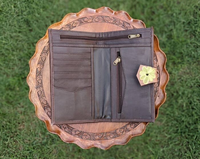 Brown Leather Bi-Fold Wallet - Image 2