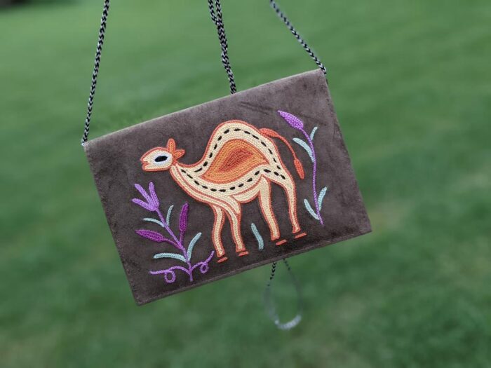 Camel Sling Bag With Handwork