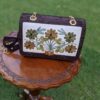 Brown Party Shoulder Bag With Chain Strap