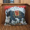 Pair of 16x16 Chain Stitch Elephant Design Handmade Cushion Covers