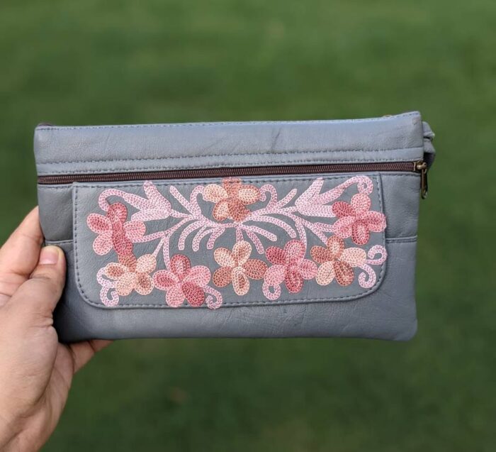 Grey Leather Bag