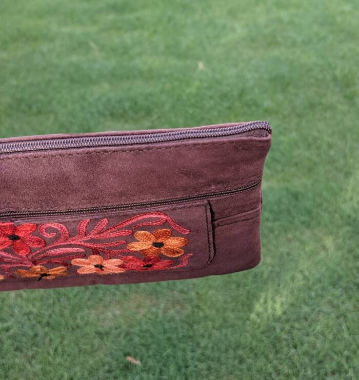 Mahogany Bag With Aari Embroidery - Image 3