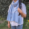 Light Blue Pashmina Sozni Jalidar Stole