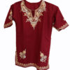 Maroon II Summer Cool Ari Work Kurta ( L 21, Chest 14.5 Inch)