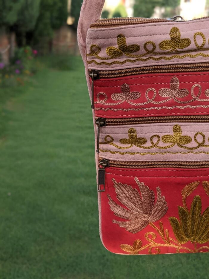 5 Zipper Multi Chinar Leaf Bag - Image 3
