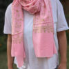 Salamon Pink Pashmina Sozni Jalidar Stole