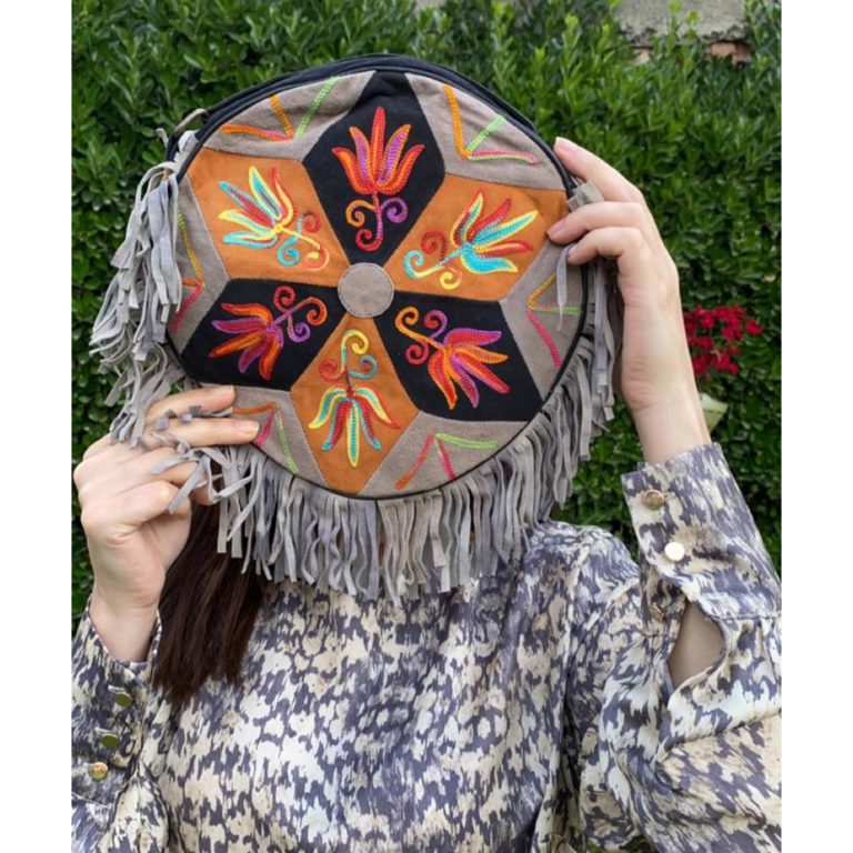 Circular Cross Body Sling With Fringes