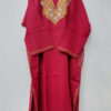 Maroon Pure Raffal Pheran With Hand Sozni Embroidery