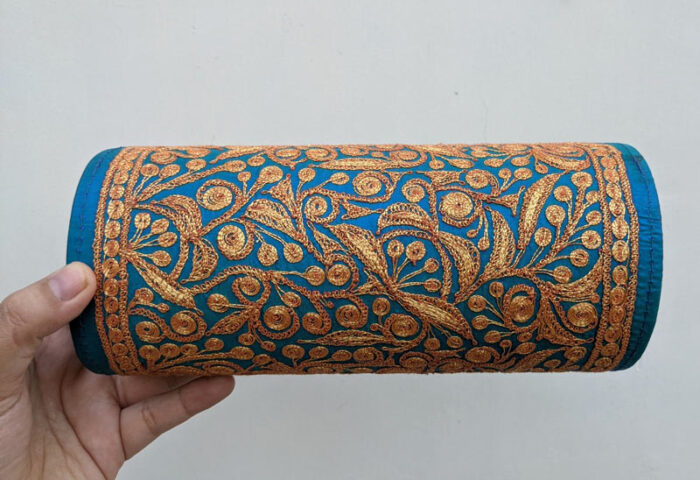 Blue Clutch With Golden Tilla - Image 2