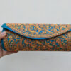 Blue Clutch With Golden Tilla