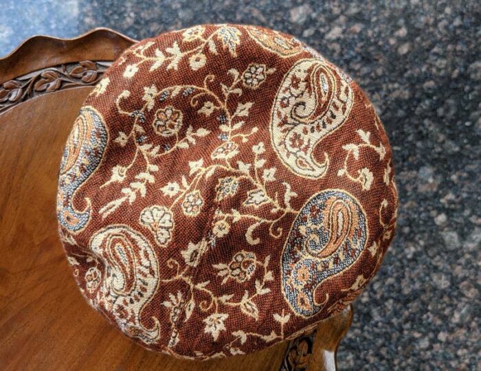 Brown Kashmiri Kani Design Cap