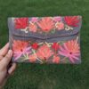 Grey Floral Purse