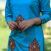 Ferozi Hand Embroidered Pure Kashmiri Silk Kurti