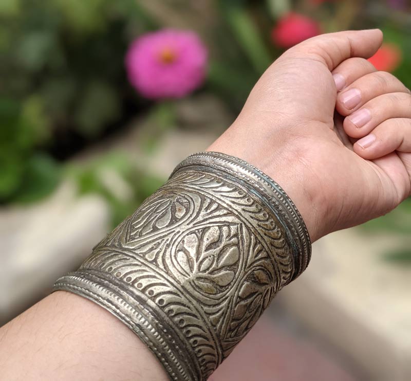 Kashmiri Vintage Traditional Handmade Cuff Bracelet