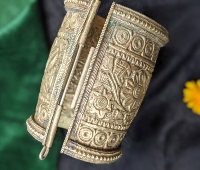 Kashmiri Antique Traditional Handmade Cuff Bracelet - Image 3