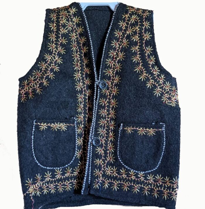 Black Kids Sleeveless Waist Coat