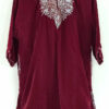 Kids Maroon Velvet Pheran with Tilla Work